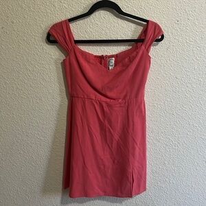 Mini coral pink dress